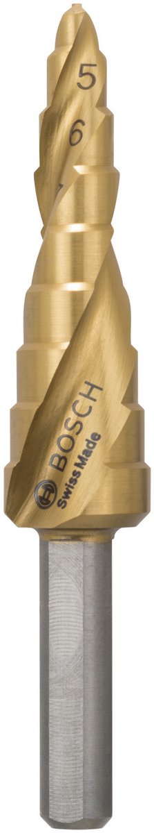Bosch - Stufenbohrer HSS-Zinn 4 - 12 mm, 6,0 mm, 66,5 mm