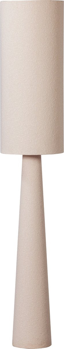 Woood Loft-Stehleuchte – Metall-Bouclé – Natur – 187 x ø35 cm