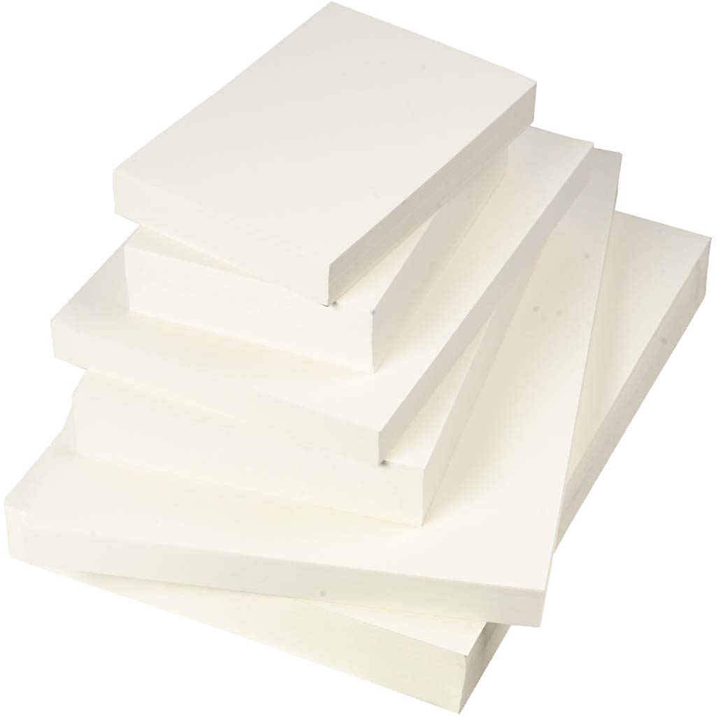 Aquarellpapier, A3, A4, A5, 200+300 gr, weiß, 6x100 Blatt 1 Box