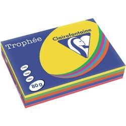 Farbiges Papier Trophäe Clairfontaine 1704 80 g m2 A4 intensive Farbe sortiert