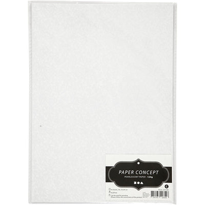Kreativfirma Perlpapier A4 White Pearl Pearl 120 Gramm, 10 Blätter