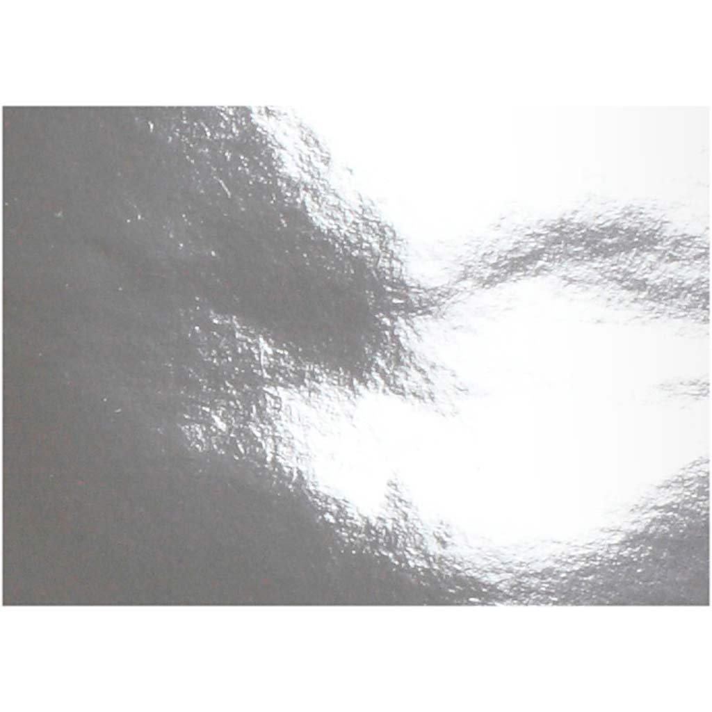 Creativ Company Metallic-Papier, A4, Blatt 210 x 297 mm, 120 g, Silber, 10 Blatt 1 Karton
