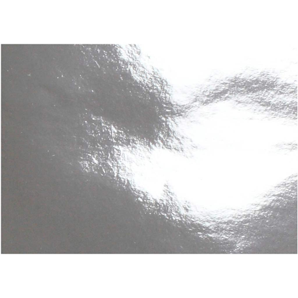 Creativ Company Metallic-Papier, A4, Blatt 210 x 297 mm, 120 g, Silber, 100 Blatt 1 Karton