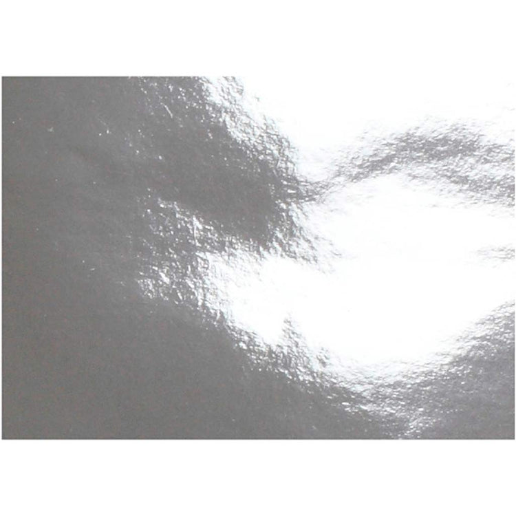 Creativ Company Metallic-Papier, A4, Blatt 210 x 297 mm, 120 g, Silber, 100 Blatt 1 Karton