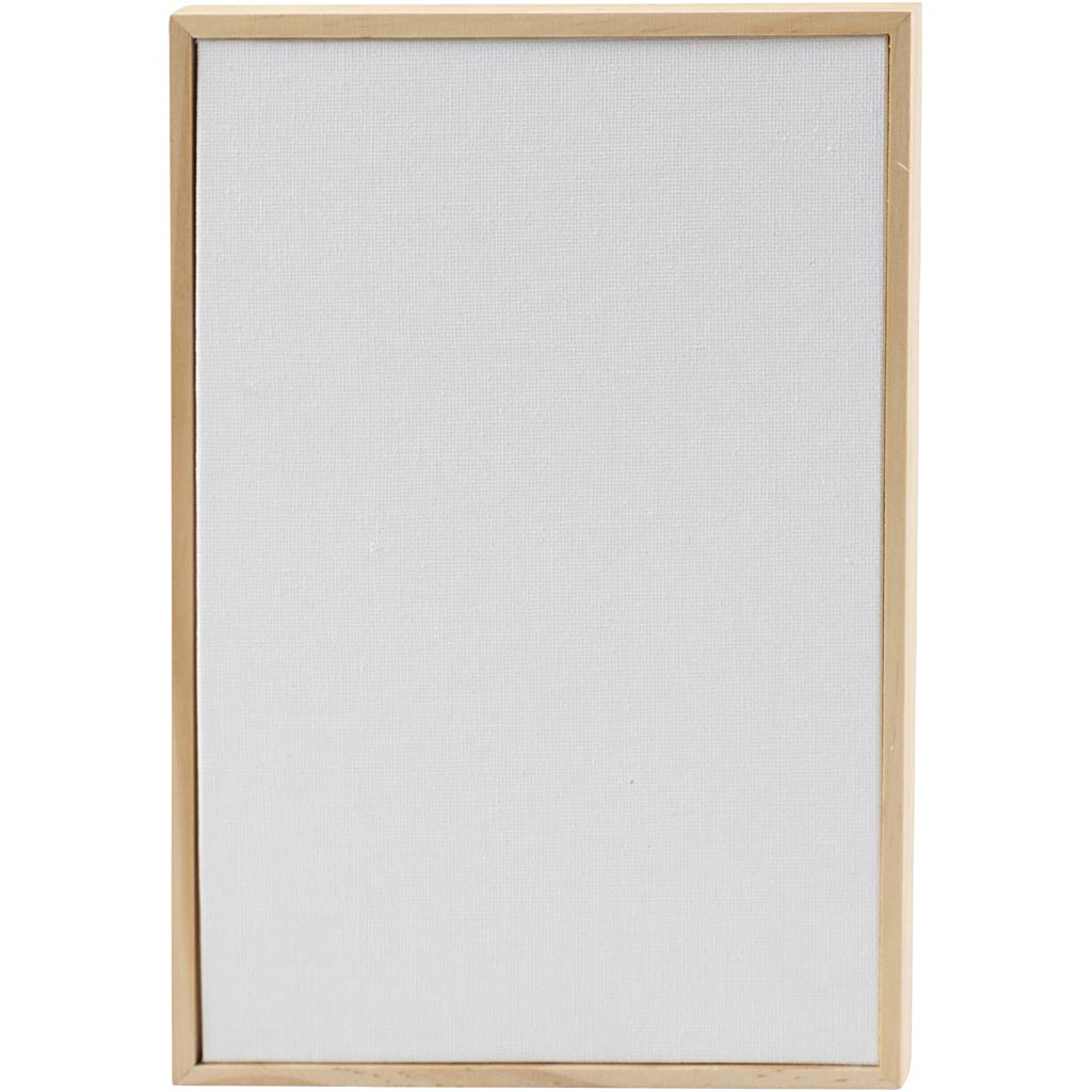 Creativ Company Leinwandpaneel mit Rahmen, Größe 15,8 x 23,8 cm, 280 g, weiß, 10 Stück 1 Karton