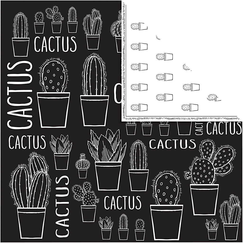 Vivi Gade Designpapier, Kaktus, 180 g, 5 Blatt, 1 Box