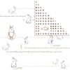 Vivi Gade Designpapier, Kaninchen, Blatt 30,5 x 30,5 cm, 180 g, 5 Blatt 1 Box