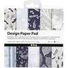 Creativ Company Design-Papierblock, Blatt 15,2 x 15,2 cm, 120 g, blau, grau, 50 Blatt 1 Box