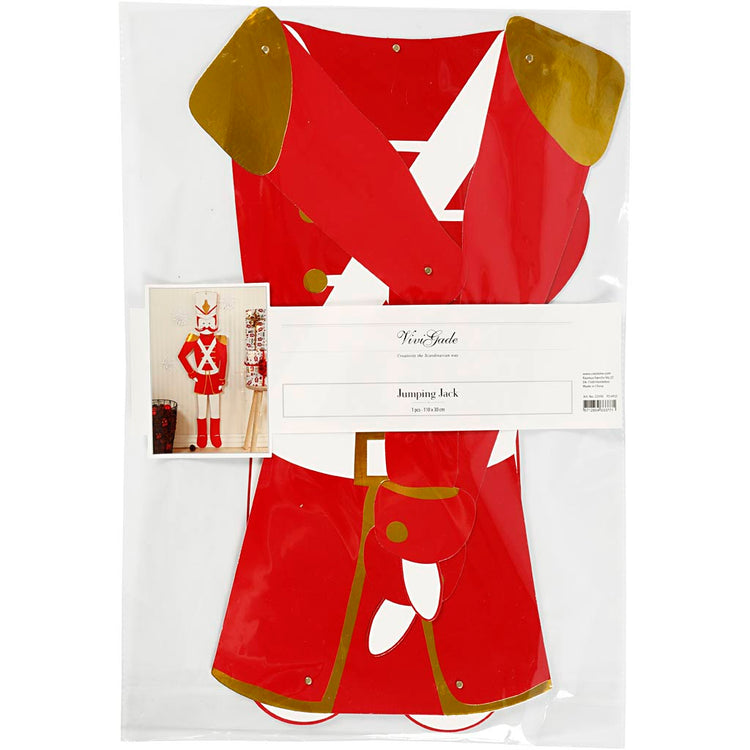 Vivi Gade Nussknacker, H: 110 cm, B: 30 cm, 300 g, Gold, Rot, Weiß, 1 Stück