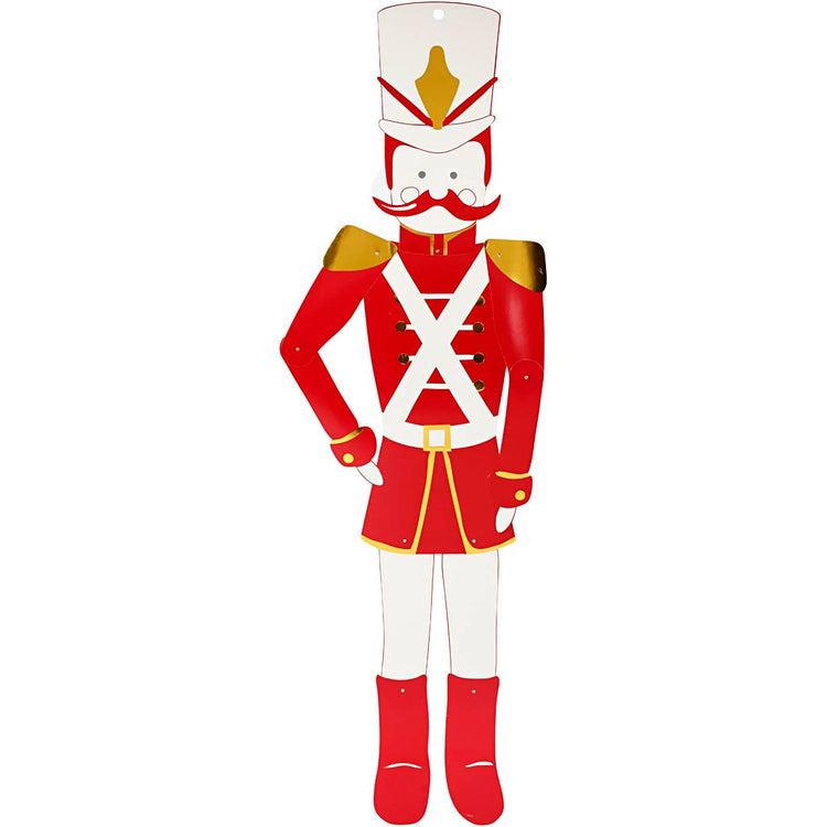 Vivi Gade Nussknacker, H: 110 cm, B: 30 cm, 300 g, Gold, Rot, Weiß, 1 Stück