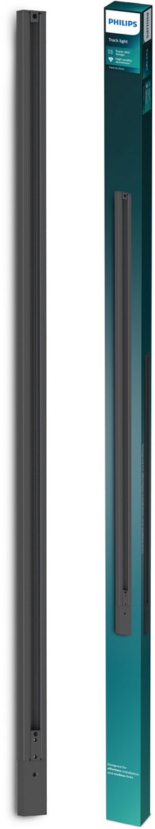 Philips LED Philips Easylink – 1 Meter Schiene mit Stromanschluss – Schwarz – Schienenbeleuchtung