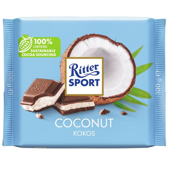 Ritter Sport Milchschokolade mit Kokosfüllung 100 gr