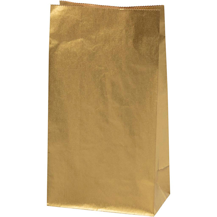 Creativ Company Papiertüten, H: 27 cm, Größe 9x15 cm, 50 gr, Gold, 100 Stück 1 Box