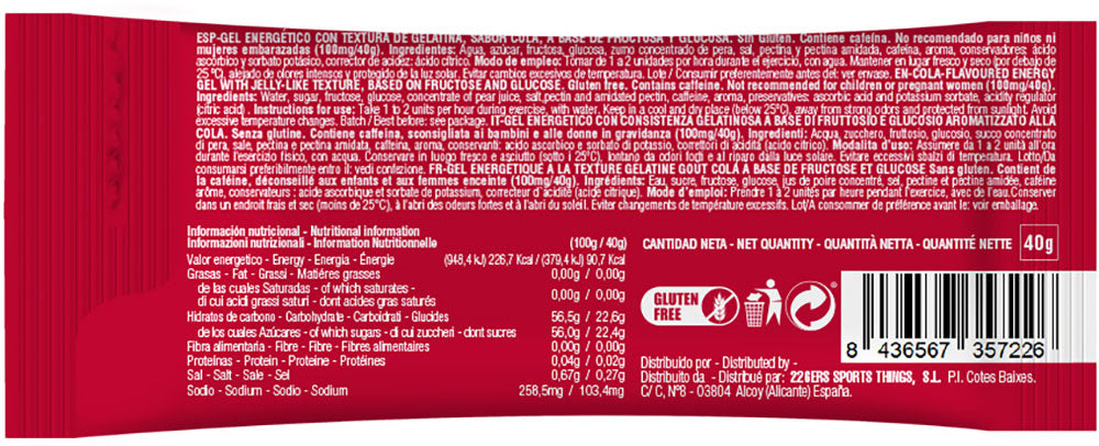 226ers Hydrajelly 100 mg Koffein Cola-Gel 40 g