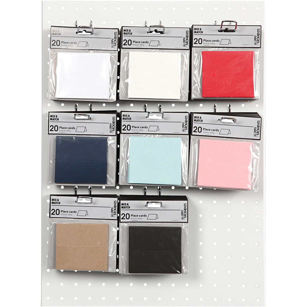 Creativ-Firmenkarten, Größe 9x4 cm, 220 g, verschiedene Farben, 8x10 Box 1 Box