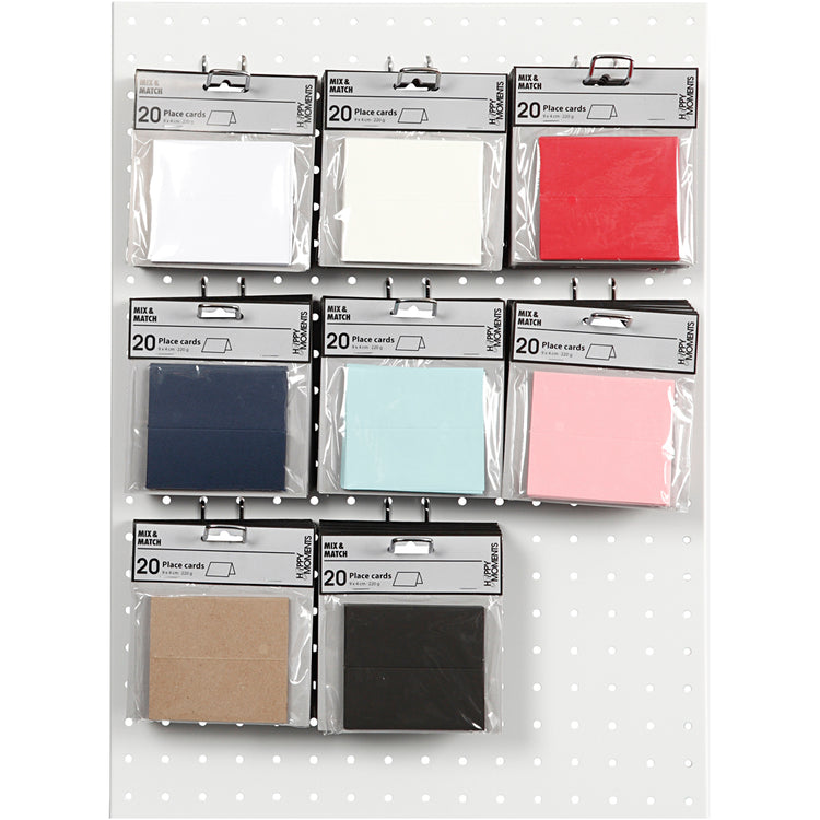 Creativ-Firmenkarten, Größe 9x4 cm, 220 g, verschiedene Farben, 8x10 Box 1 Box