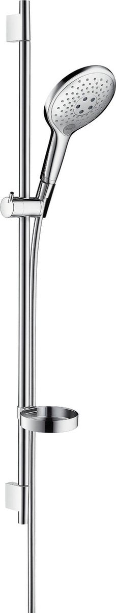 Hansgrohe Raindance Select S 150 Unique Puro Schiebestangenset – 90 cm – Chrom – 3 Strahlarten – Handbrause Durchmesser 150 mm