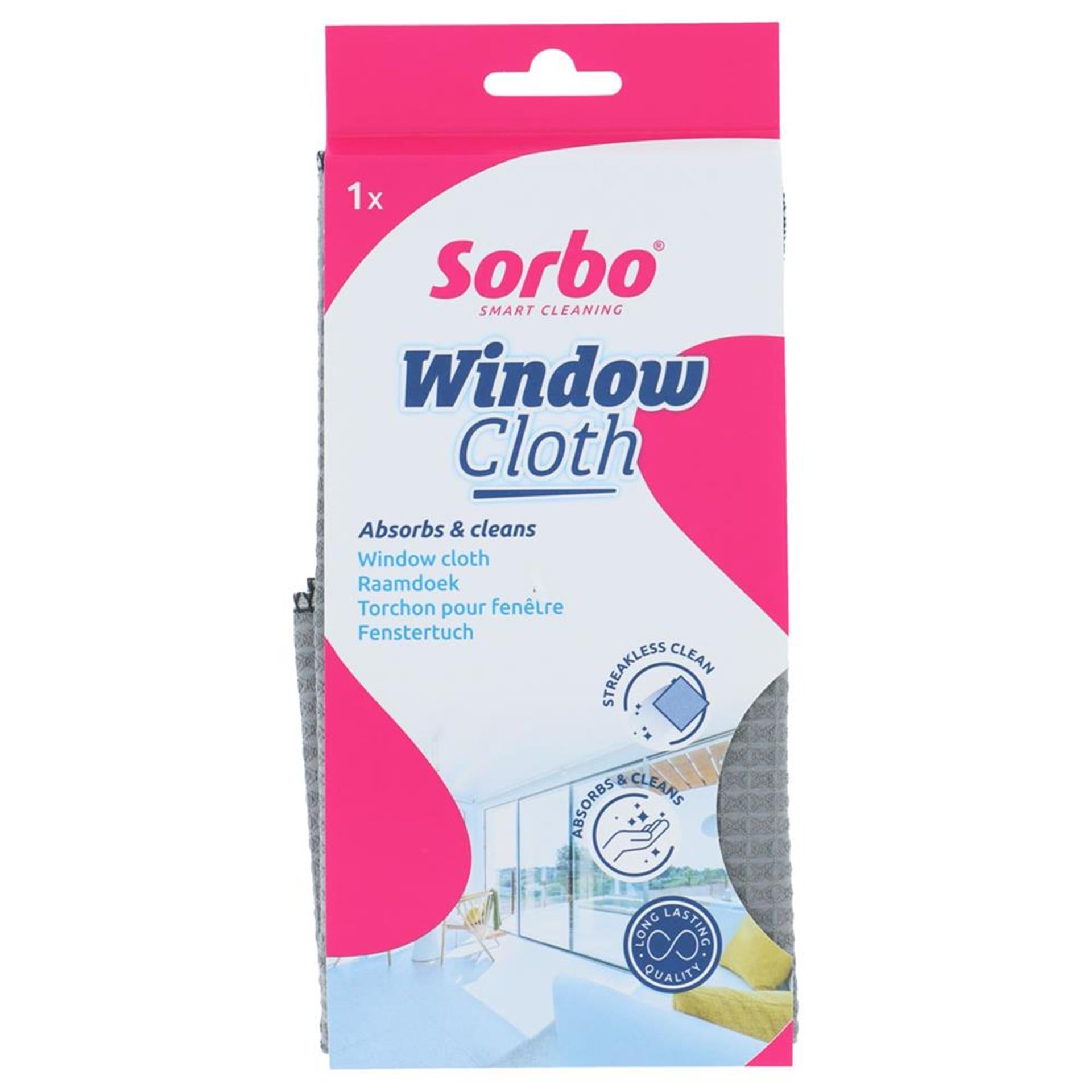 Sorbo-Fenstertuch mit Waffelstruktur