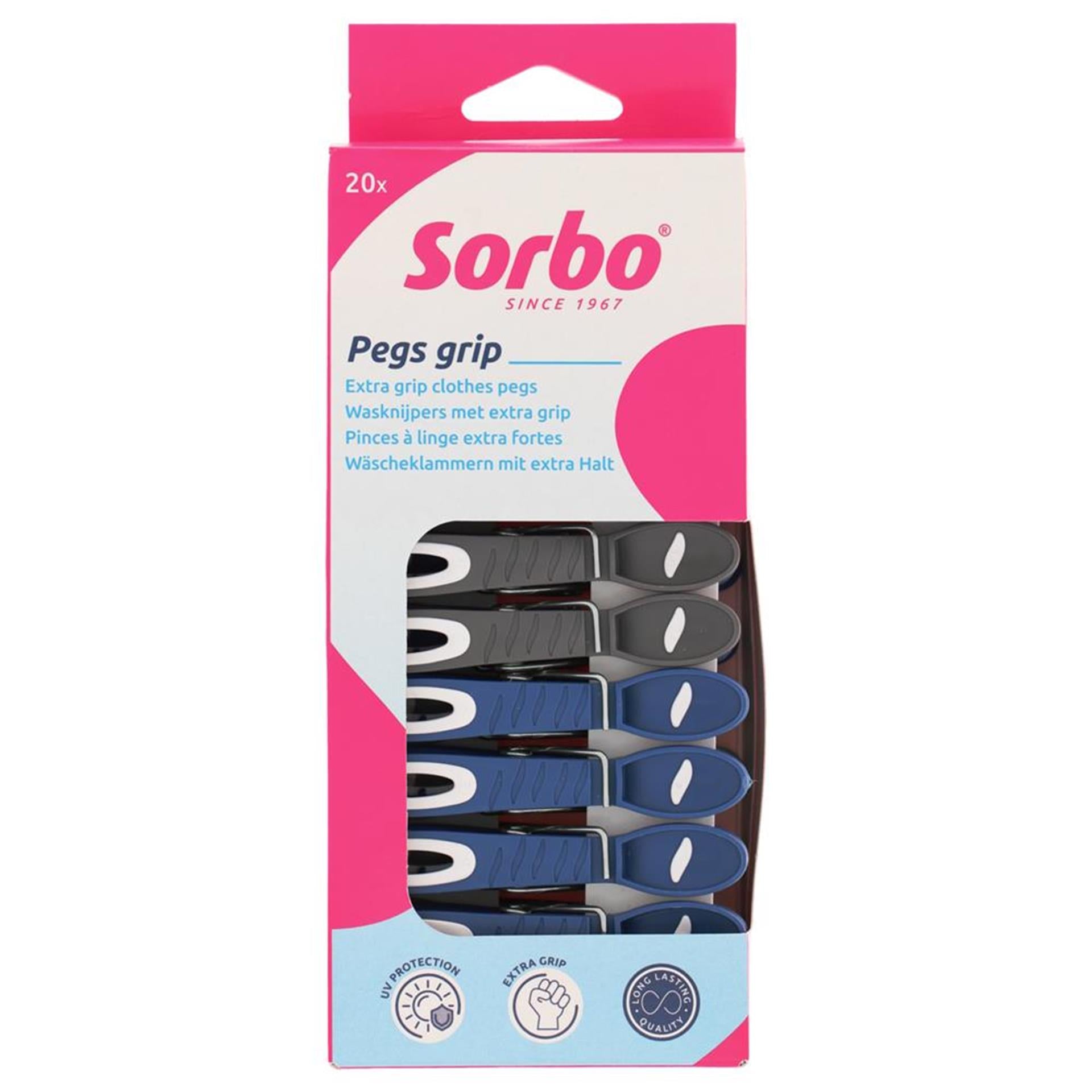 Sorbo Wäscheklammern 20 Stück, trendige Farbe