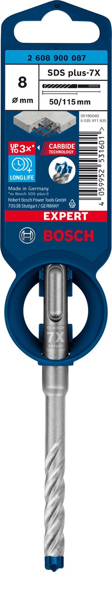 Bosch Expert SDS Plus-7x Schlagbohrmaschine 8 x 50 x 115 mm