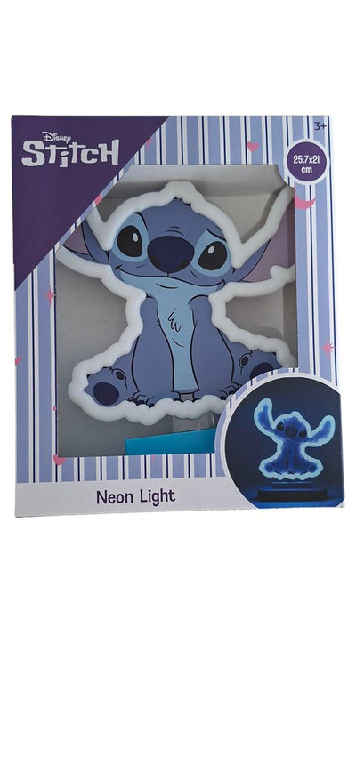Z1 Stitch Neon-Tischlampe 25 x 22 cm, funktioniert mit 3xAA-Batterien