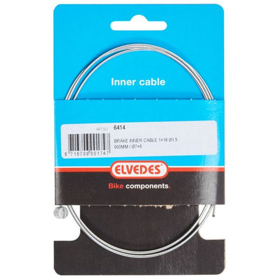 ELVEDES Rem Binnenkabel 900 mm 1 × 19 Drahtverzinke Ø1,5 mm mit T-Nipple Ø7 × 6 mm