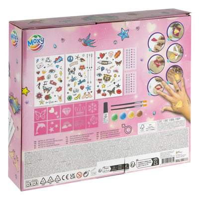 Moxy Metallic-Tattoo-Set inkl. Schablonen,
