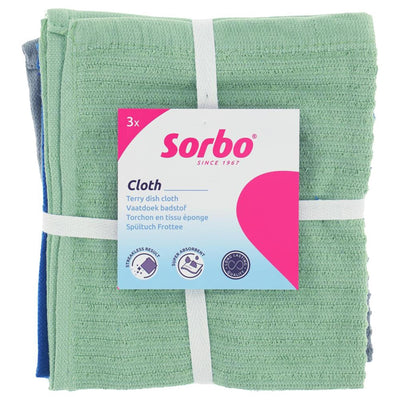 Sorbo Frottee-Geschirrtücher-Set, 3-teilig