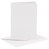 Creativ-Firmenkarten und Umschläge, Kartengröße 10,5 x 15 cm, Umschlaggröße 11,5 x 16,5 cm, 110+230 g, weiß, 6er-Set 1 Box