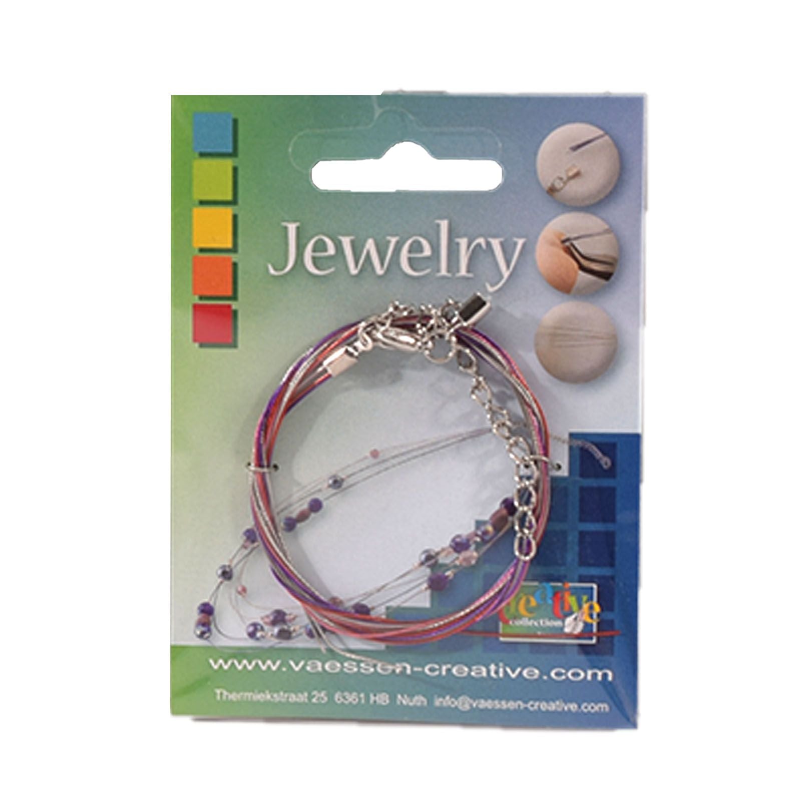 Vaessen creative • Kette 46 cm, 5-adrig, mehrfarbig