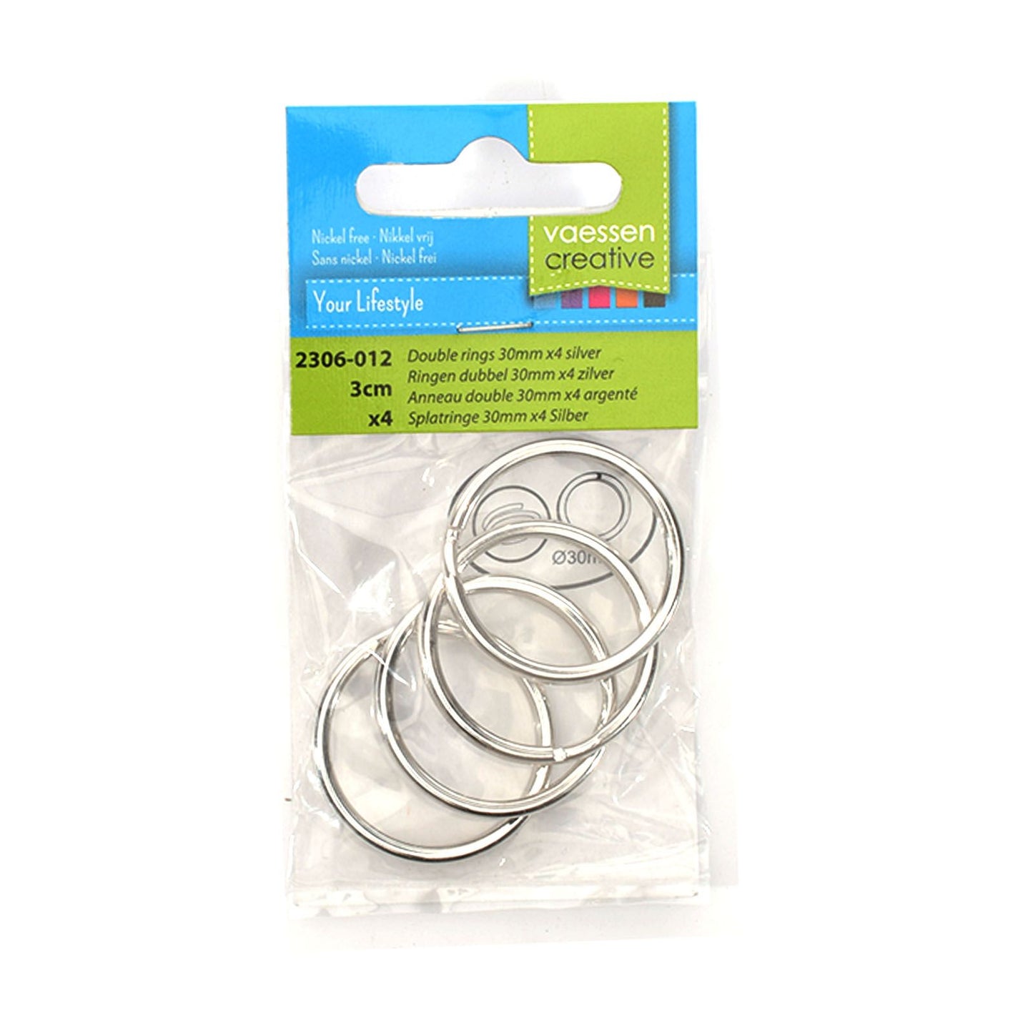 Vaessen creative • Spaltring 1,8x30mm x4 Silber