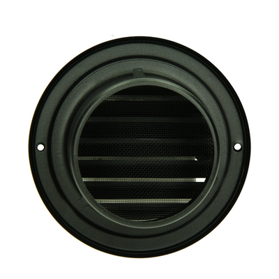 Renson 1066435 – Aufputz-Kugelgitter aus schwarzem Edelstahl Typ 638 ø150 mm, Aufputz | 2 Stk