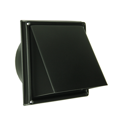 Renson 1066437 – schwarzes Edelstahl-Dunstabzugshaubengitter Typ 641 ø125 mm, Aufputz | 2 Stk