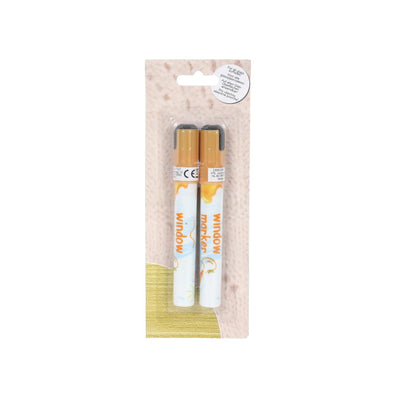 Svenska Living Fenstermarkierer, waschbar, goldfarben, 2er-Set