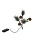 Svenska lebender künstlicher Zweig, rote Beere, Kiefernblatt, 10 LEDs, 20 cm