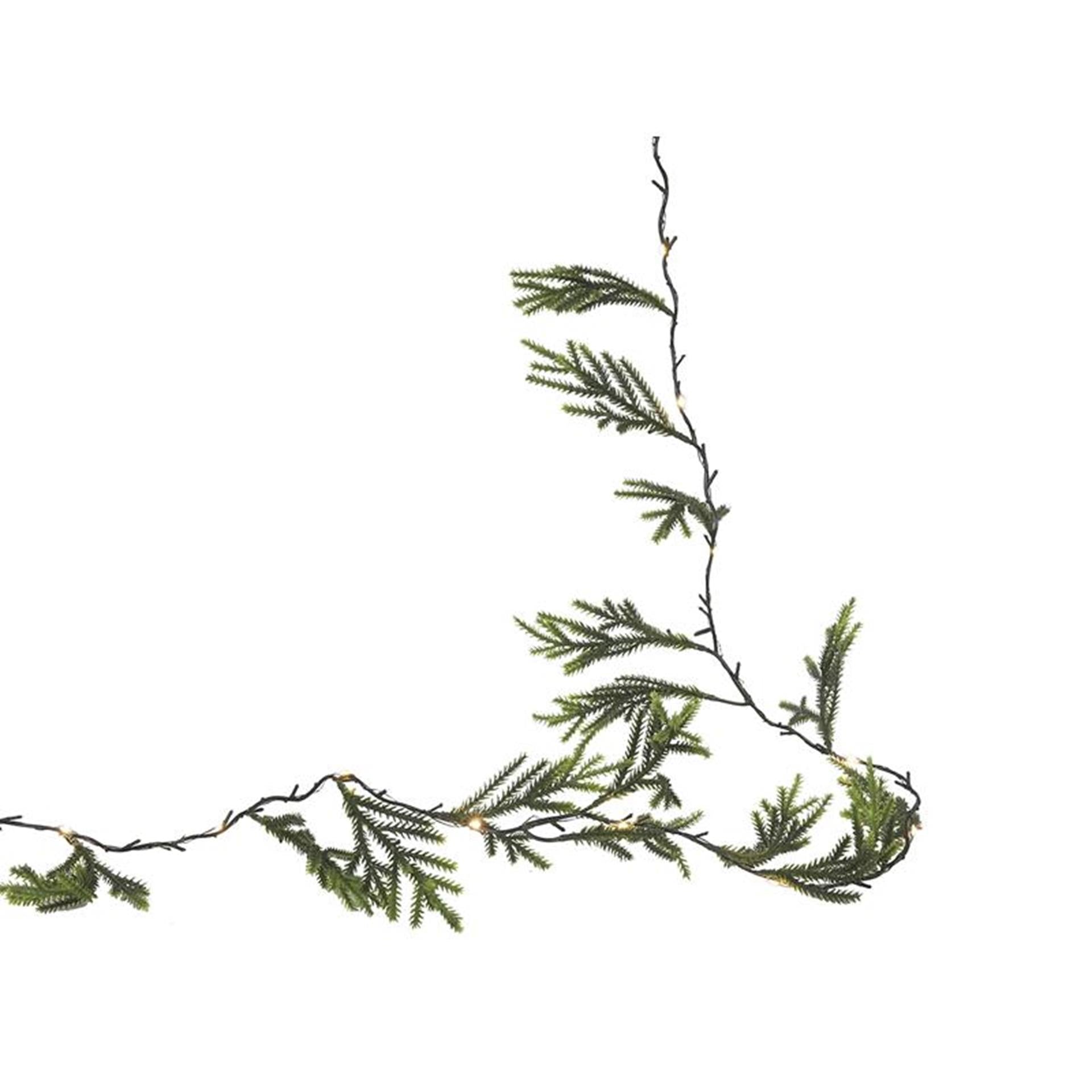 Svenska lebende Girlande Nadelbaum grün 20led 190cm 2xaa