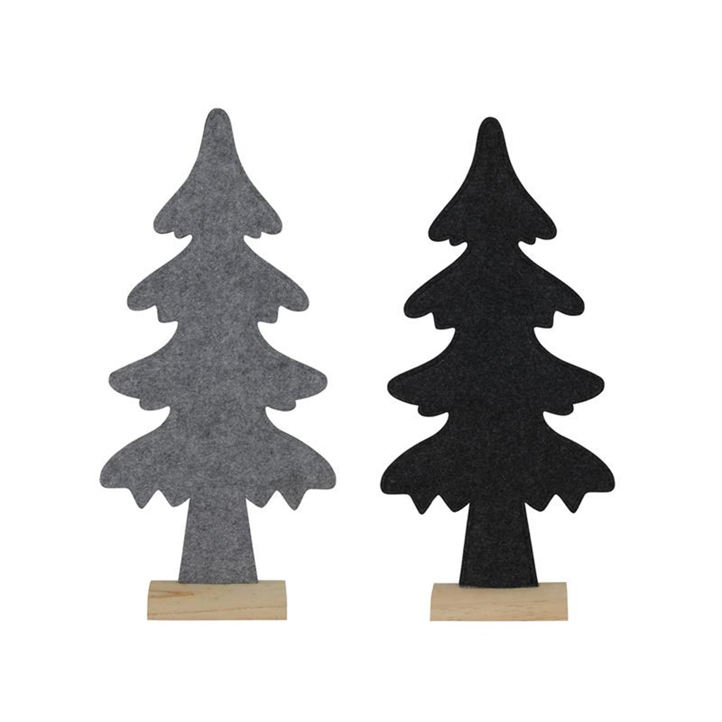 Svenska lebender Weihnachtsbaum aus Filz 54 cm schwarz oder grau
