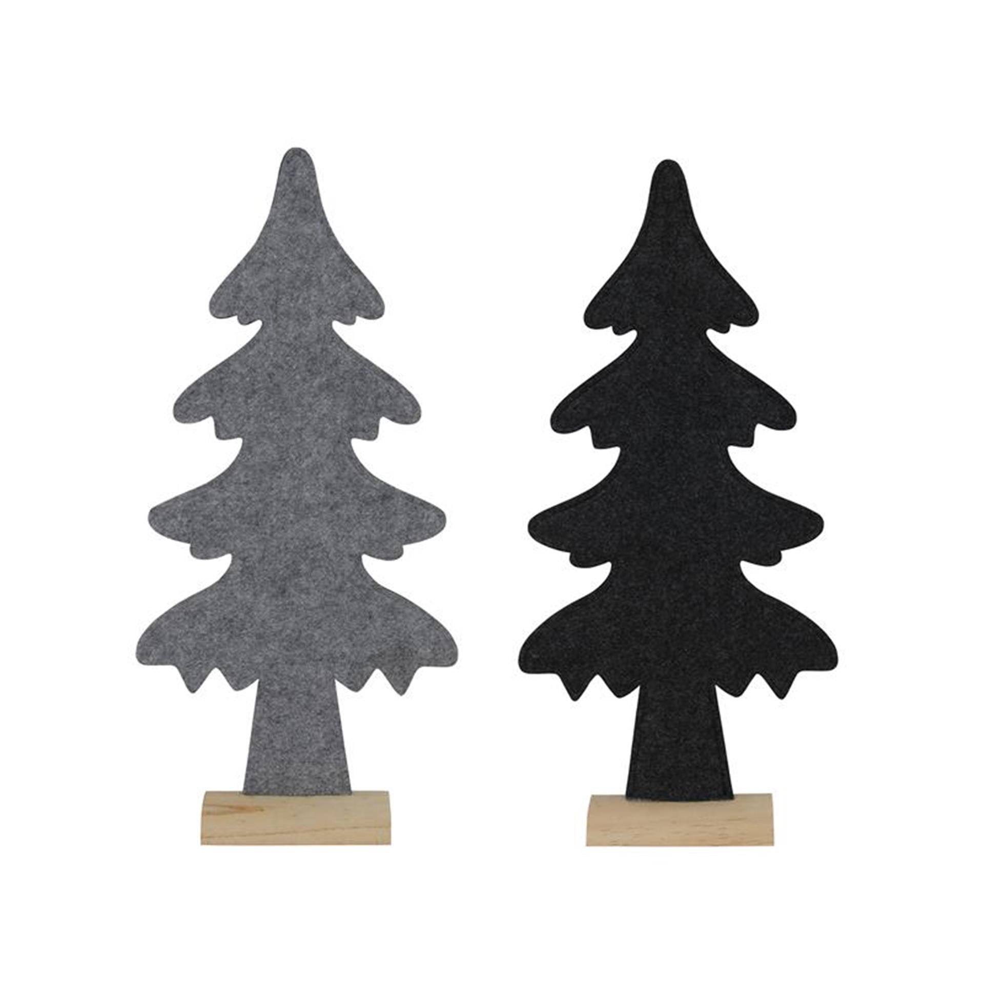 Svenska lebender Weihnachtsbaum aus Filz 54 cm schwarz oder grau