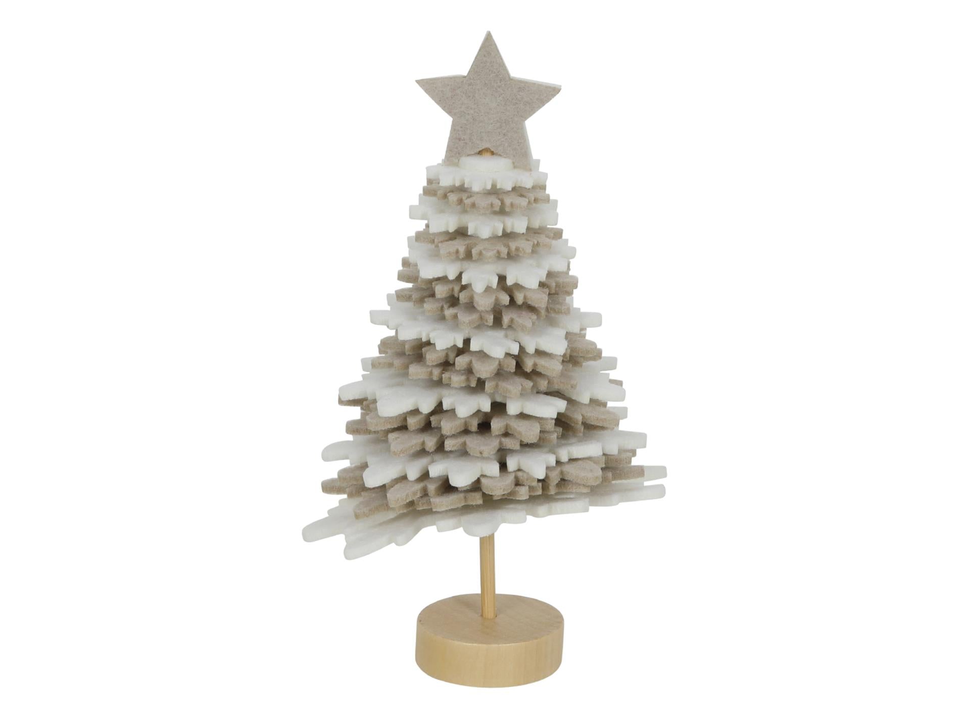 Svenska Living Image Filz Weihnachtsbaum 16cm beige weiß