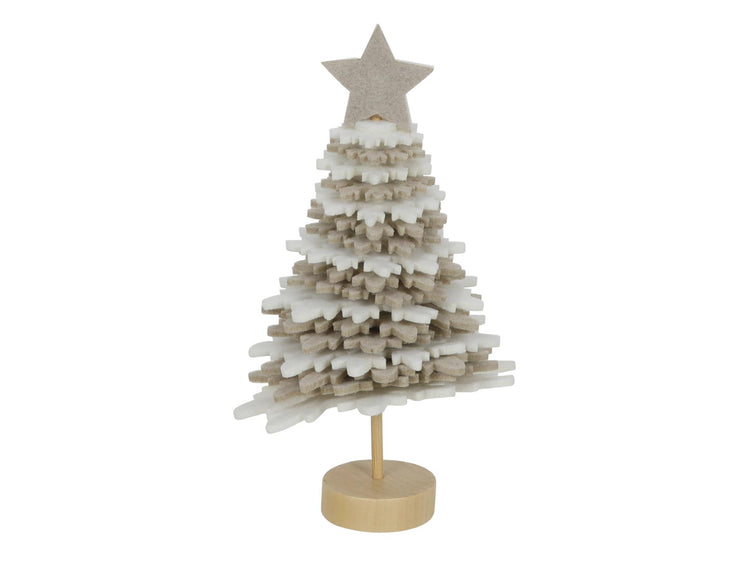 Svenska Living Image Filz Weihnachtsbaum 16cm beige weiß