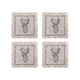 Svenska Living Untersetzer aus Rentierfilz, 4er-Set, 10 cm