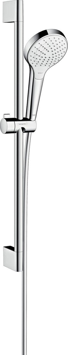Hansgrohe Croma Select S Vario Ecosmart Gleitstangenset - 65 cm - Weißchrom - Duschkopfdurchmesser 110 mm - 3 Strahlarten
