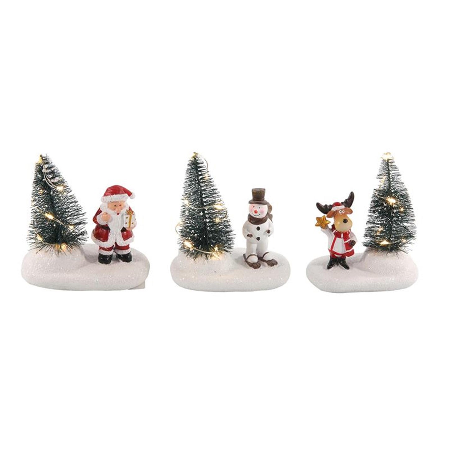 Weihnachtsszene Weihnachtsbaum LED 10,5cm 2xLR44