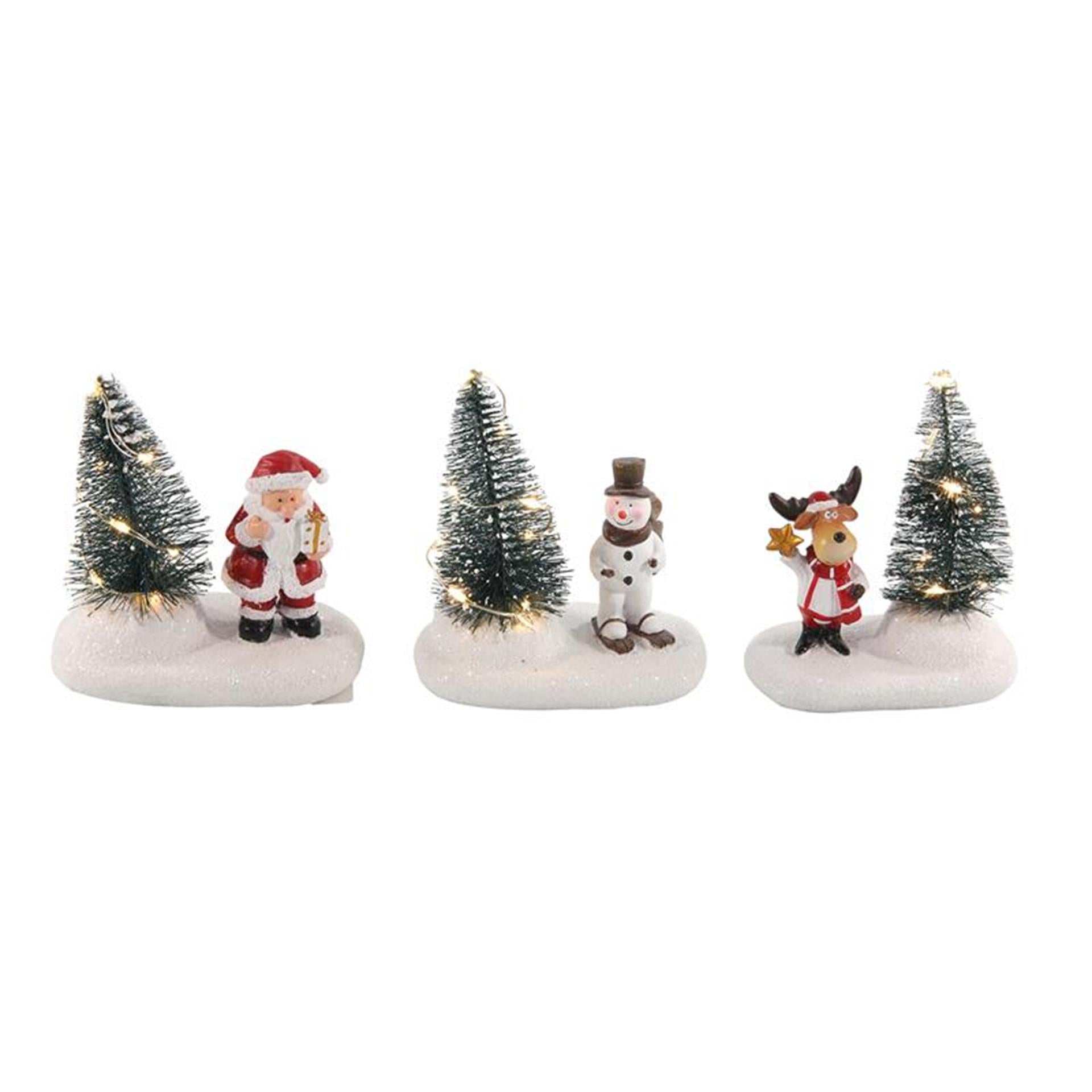 Weihnachtsszene Weihnachtsbaum LED 10,5cm 2xLR44