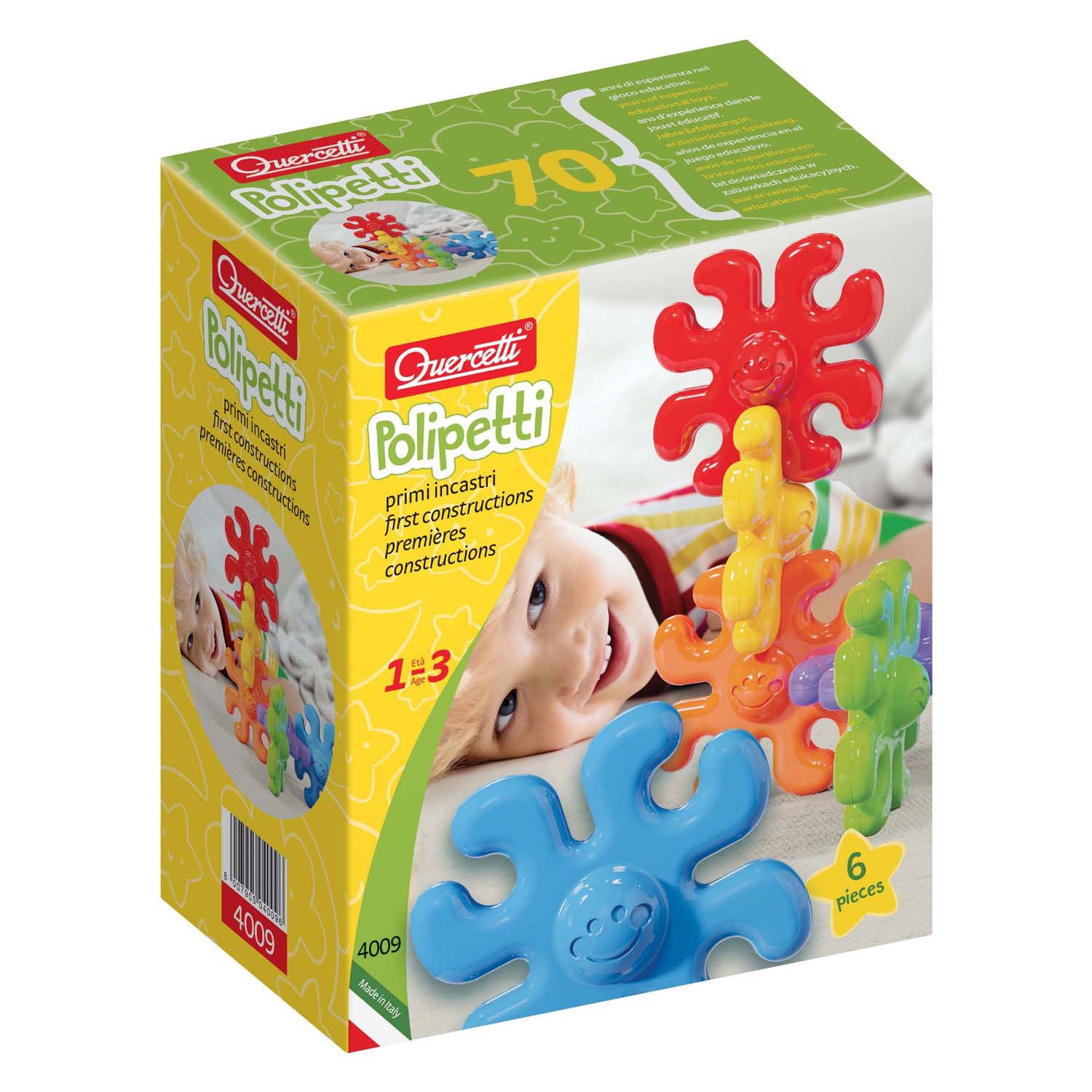 Quercetti Construction bildet Octopus, 6dlg.