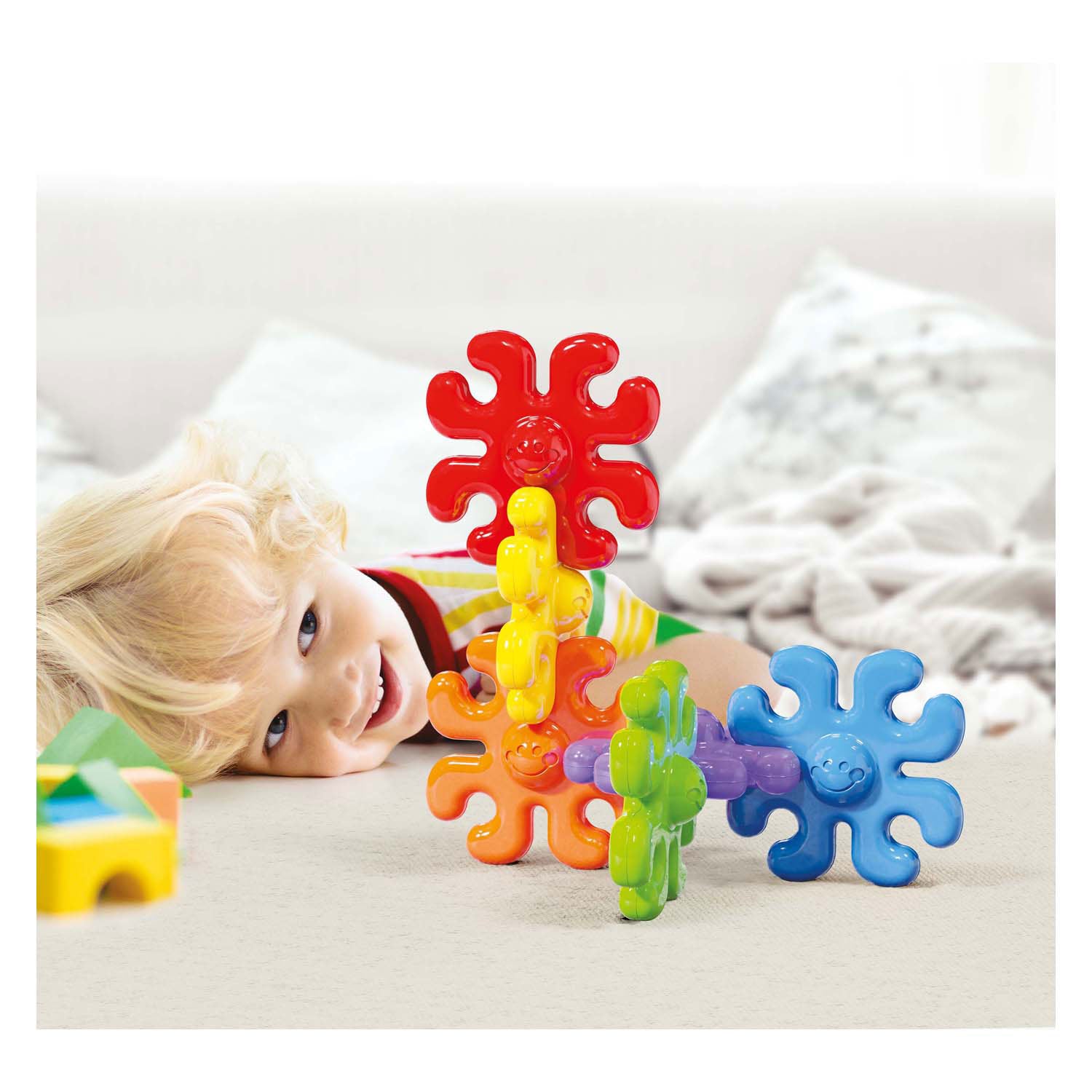 Quercetti Construction bildet Octopus, 6dlg.