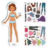 Quercetti magnetische Mode-Anziehpuppe Laura – 28-tlg. - afbeelding 3
