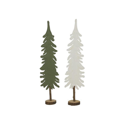 Svenska Living Image Filz Weihnachtsbaum auf Stamm grün H62cm