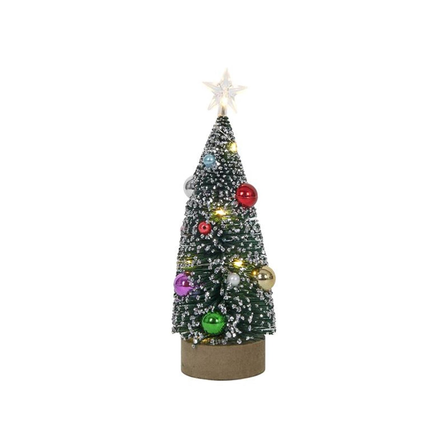 Svenska lebender Weihnachtsbaum 10LED 24cm auf Holzständer
