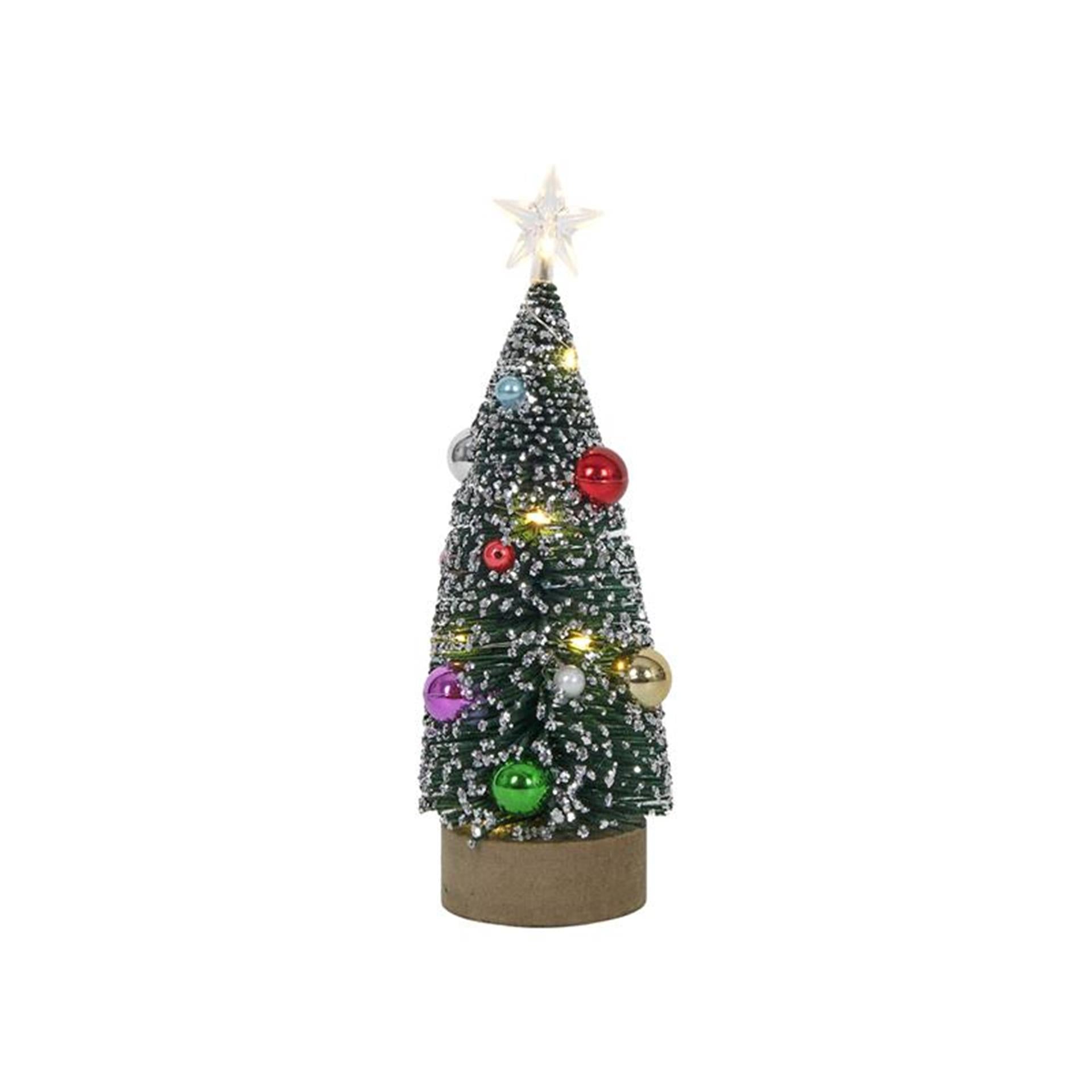 Svenska lebender Weihnachtsbaum 10LED 24cm auf Holzständer